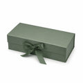 Geschenkbox 30 x 20 x 10 cm Karton Grün mit Schleifenband für Geschenke