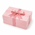 Geschenkbox 25 x 18 x 10 cm aus Karton rosa mit Satinschleife rechteckig