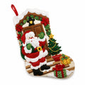 Weihnachtsstrumpf aus Filz Rot zum Aufhängen mit Figurenmotiv