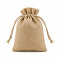 Zugbeutel 15 x 10 x 20 cm in Beige aus Textilgewebe mit Kordelzug