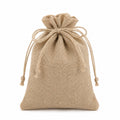 Geschenksäckchen 15 x 10 x 20 cm aus Jute Beige mit Kordelzug im rustikalen Stil