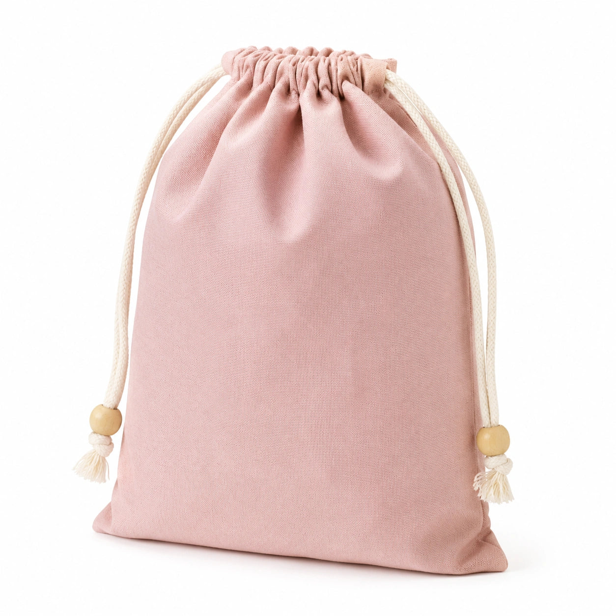 Stoffbeutel 20 x 30 cm Baumwolle Rosa mit Kordelzug